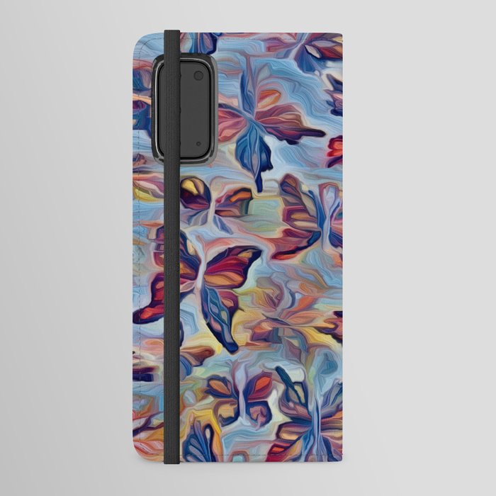Dancing Butterflies in Blue Android Wallet Case