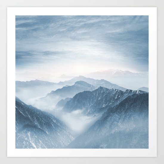 Cross Mountains Art Print