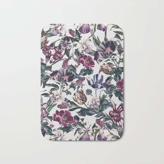 Fractal Floral Bath Mat
