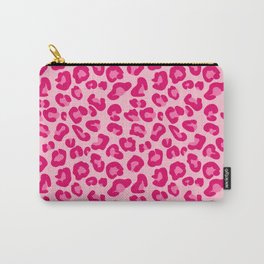 Leopard Print in Pastel Pink, Hot Pink and Fuchsia Carry-All Pouch