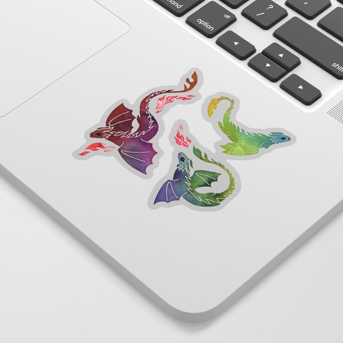 Dragon fire rainbow  Sticker