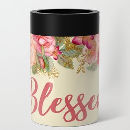 Blessed | Floral Can Cooler
