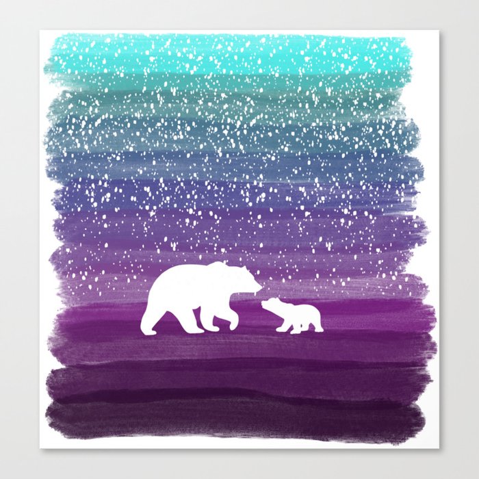 Bears from the Purple Dream Canvas Print