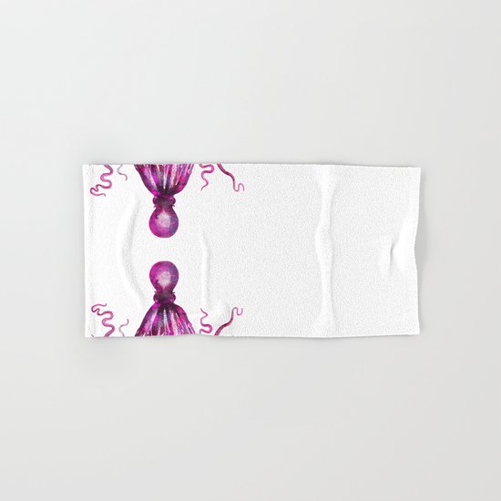 pink Octopus unique underwater creature Hand & Bath Towel