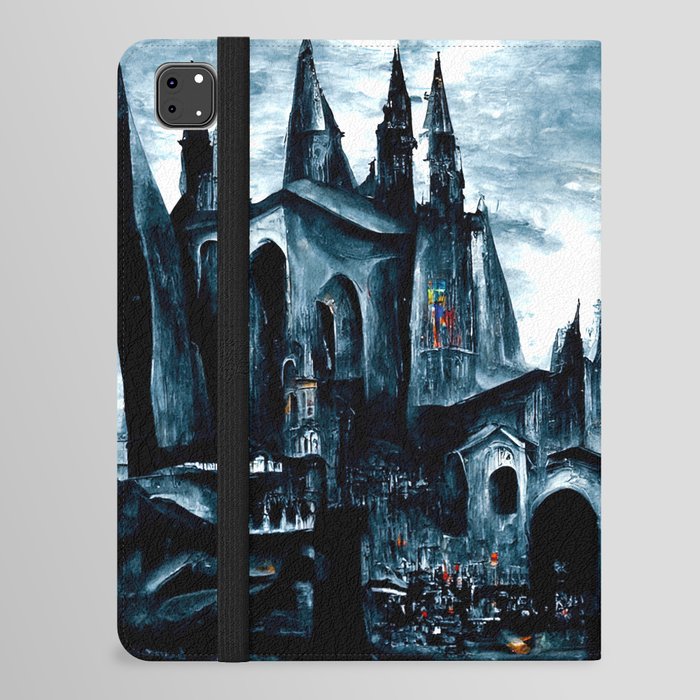 Medieval town in a Dark Fantasy world iPad Folio Case