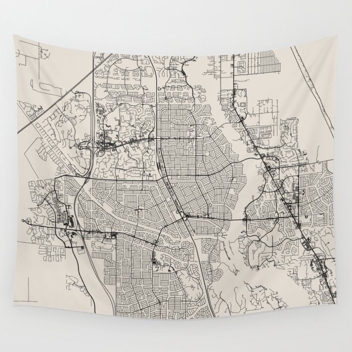 Map of Port St. Lucie USA Wall Tapestry