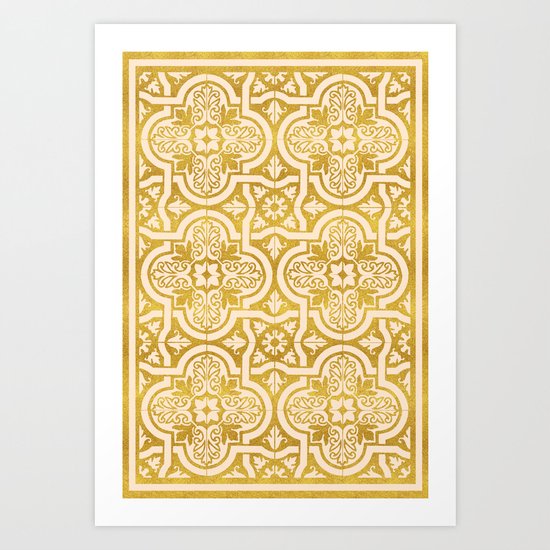 Moroccan Gold || #society6 #decor #buyart Art Print