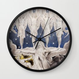 When the Morning Stars Sang Together by William Blake 1804 Wall Clock
