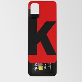 letter K (Black & Red) Android Card Case