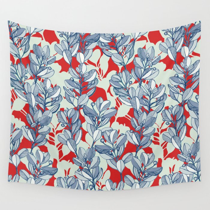Red and blue tapestry best sale
