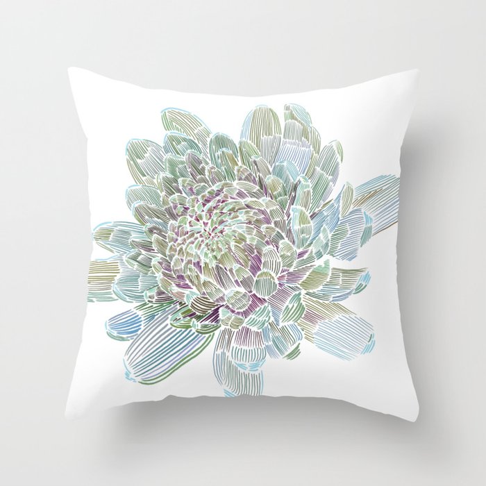 Blooming blues Throw Pillow