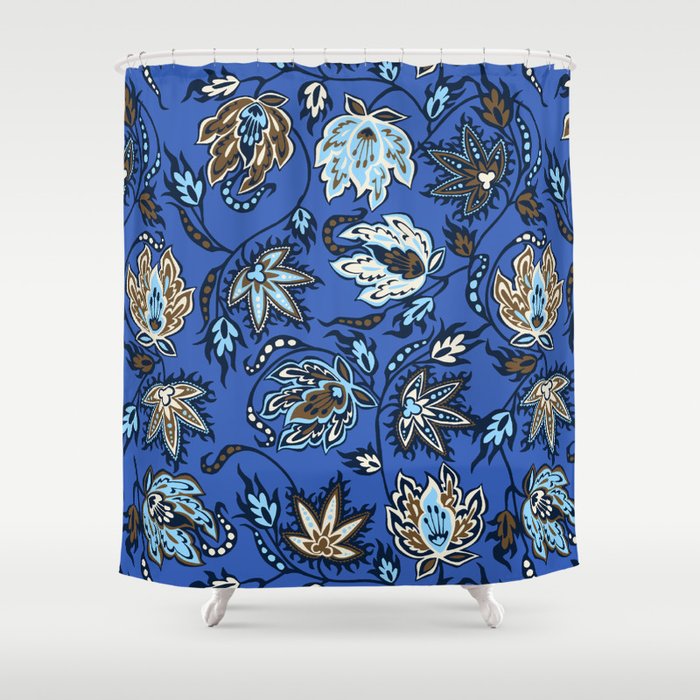 Protea Batik Hawaiian Tropical Floral Shower Curtain