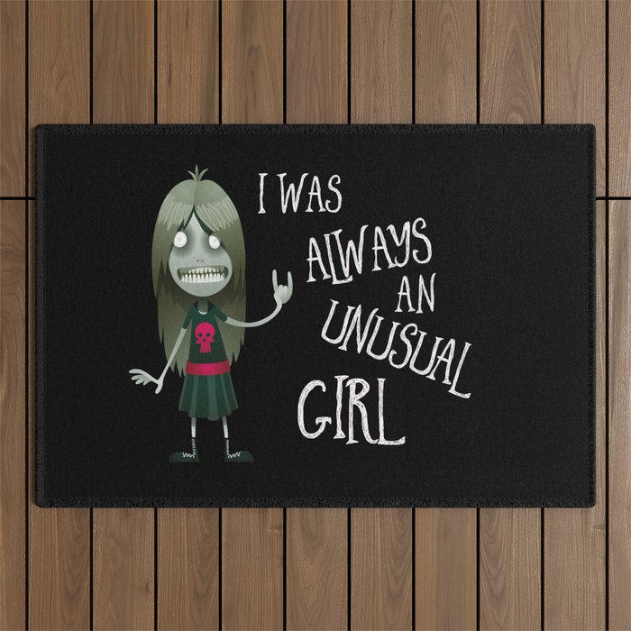 Unusual Series - A Girl and Her Metal Outdoor Rug
