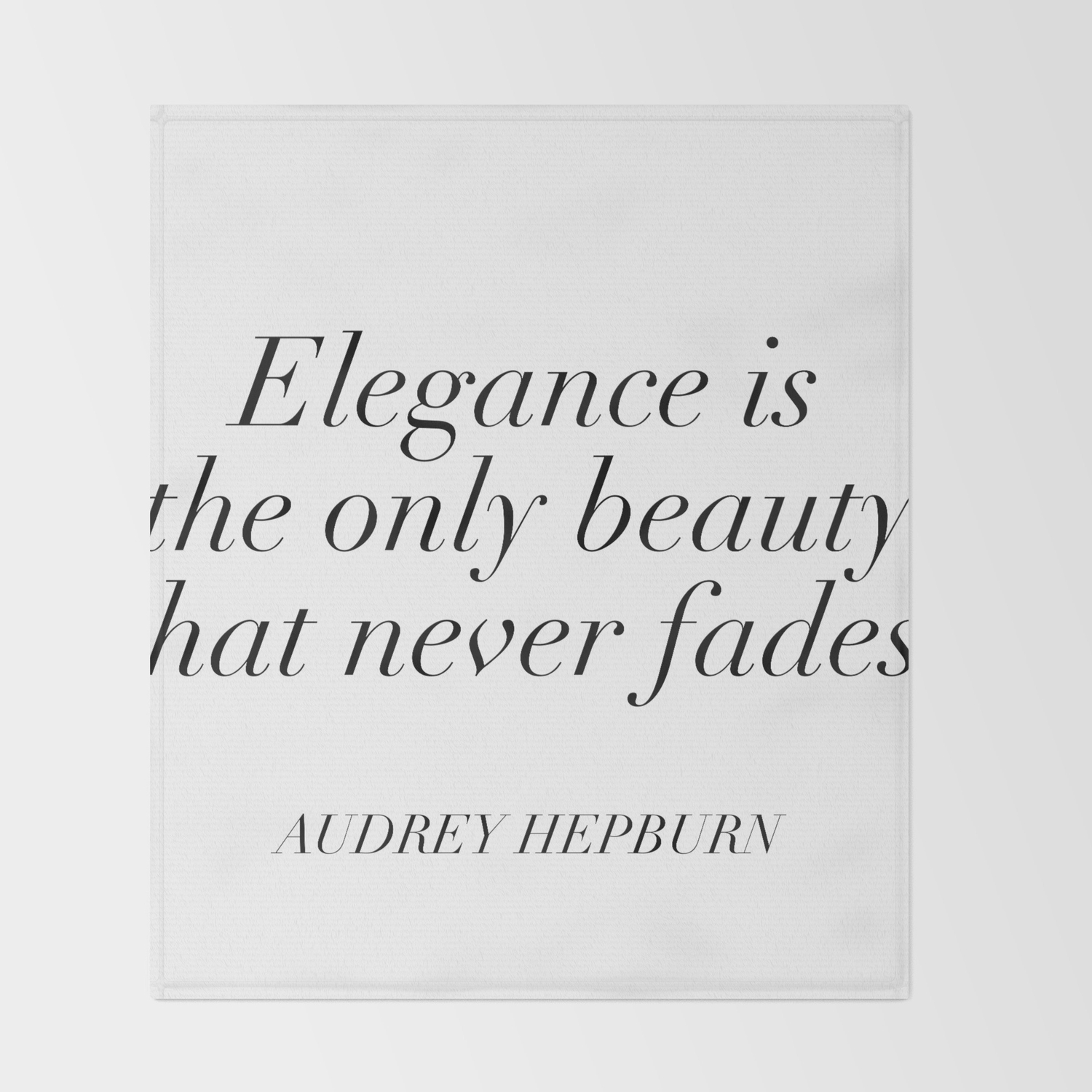 audrey hepburn quote throw blanket