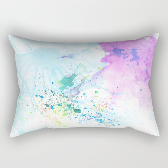 Stream of Consciousness watercolor Rectangular Pillow