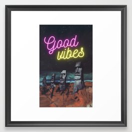 Good vibes Framed Art Print