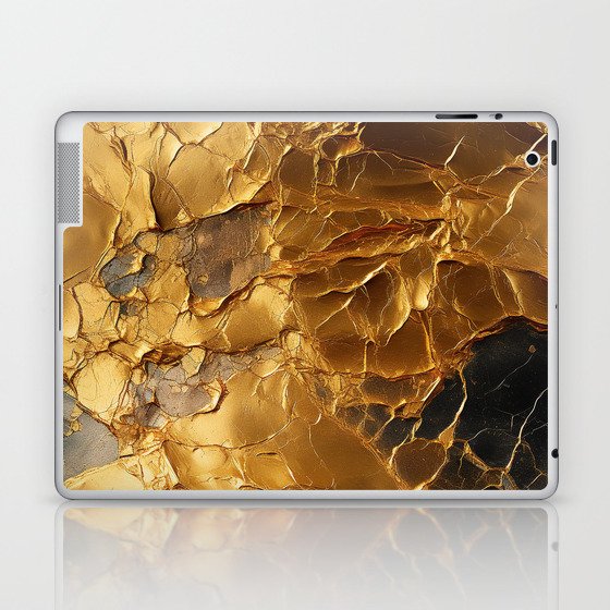 Gold foil surface #11 Laptop & iPad Skin