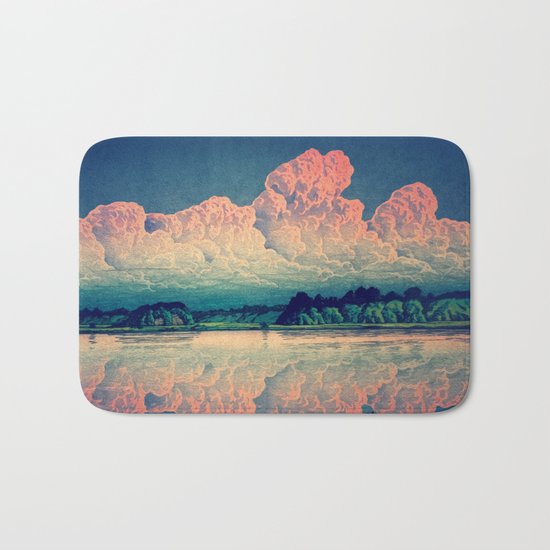 Admiring the Clouds in Kono Bath Mat