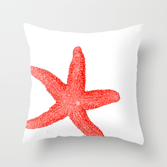 Coral Starfish 1 Throw Pillow