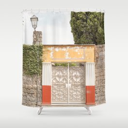 Colorful Gate In Sorrento, Italy | Italian Architecture Art Print | Colorful Street Travel Photography Shower Curtain