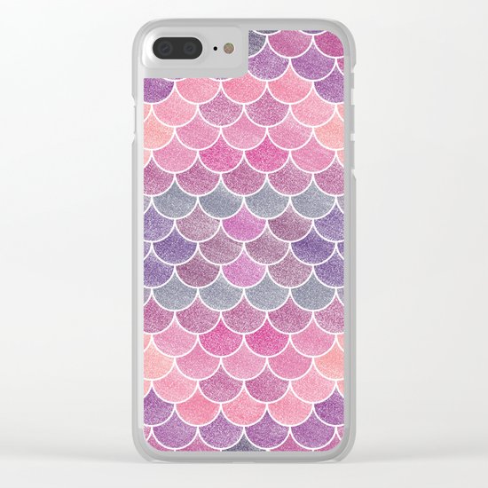 Lovely Pattern (Glitter Version) Clear iPhone Case