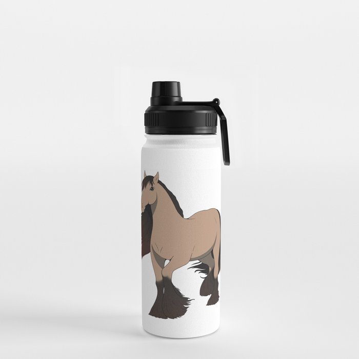 Buckskin Gypsy Horse Water Bottle