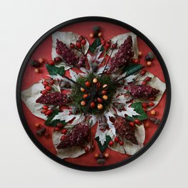 Nature Mandala: December Wall Clock