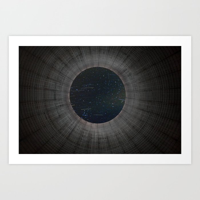 Looking up a Nuclear Cooling Tower Art Print
