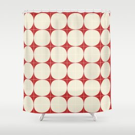 bubbles on red Shower Curtain