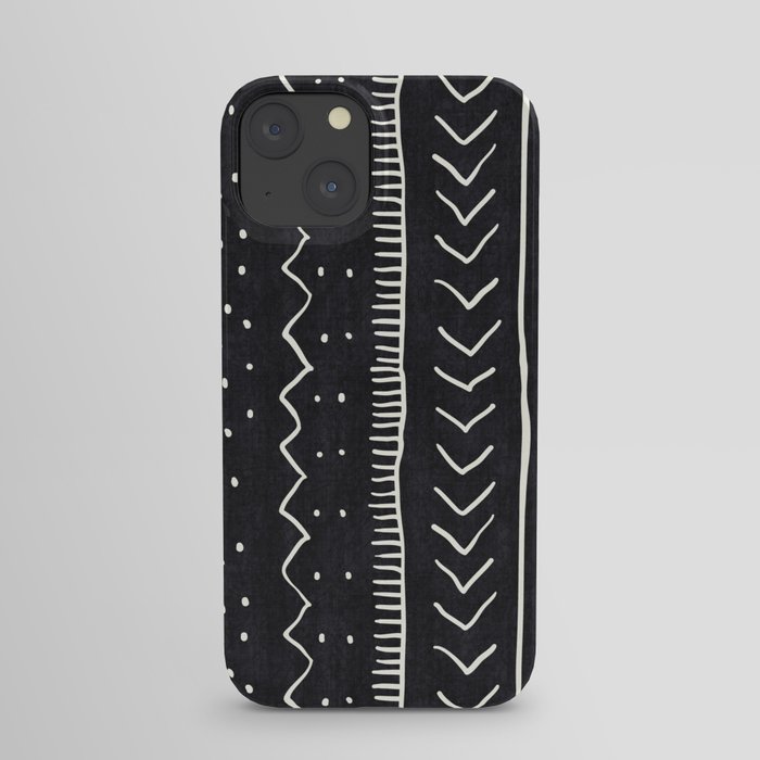 Cute Geometric Stripe in Black and White iPhone Case