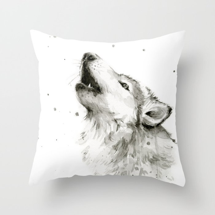 Wolf store throw pillows