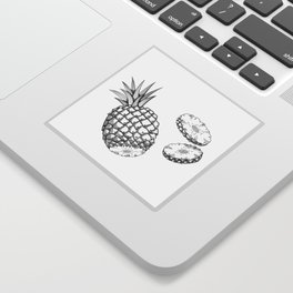 cutaway pineapple graphics sketch Sticker