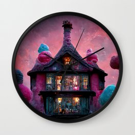 Cotton Candy House Wall Clock