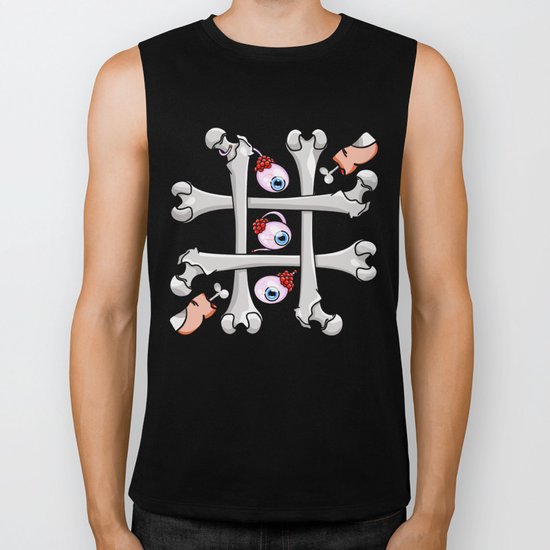 Halloween Tic Tac Toe Biker Tank