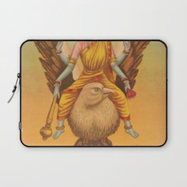 Sarasvati Godness On a Brown Spiritual Bird Laptop Sleeve