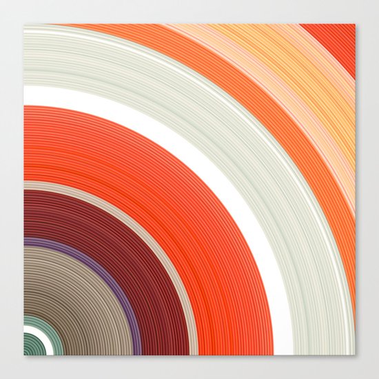 Shades of Orange Rings Canvas Print