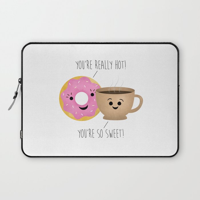 Donut and Coffee  |  Really Hot and So Sweet Laptop Sleeve