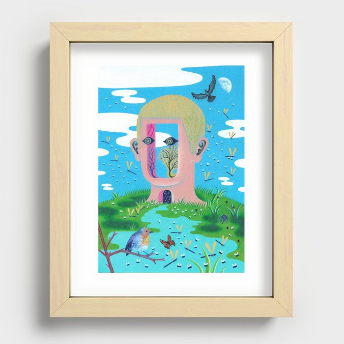 Face With a View Recessed Framed Print