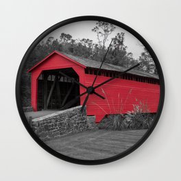 Utica Mills Covered Bridge Wall Clock