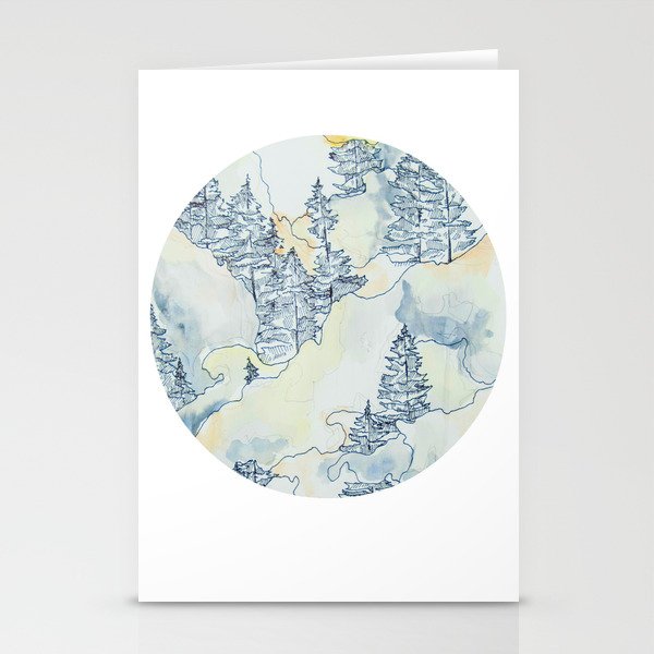 Pines in Smoke Stationery Cards