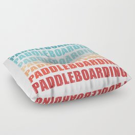 Retro Paddleboarding Vintage Gift Floor Pillow