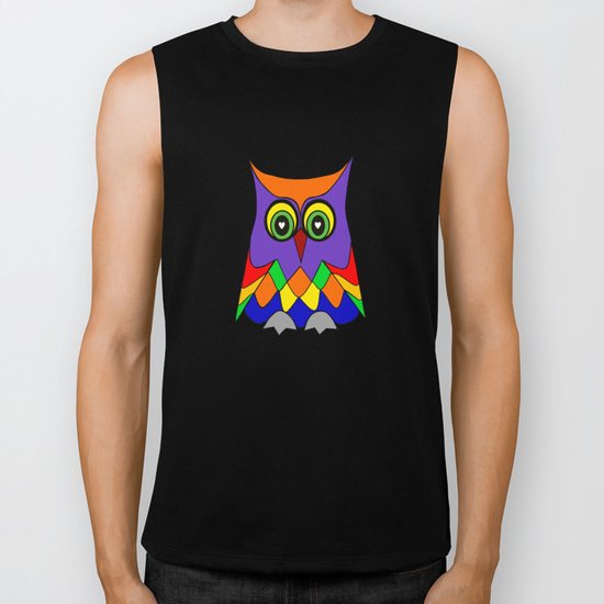 I Love Owls Biker Tank