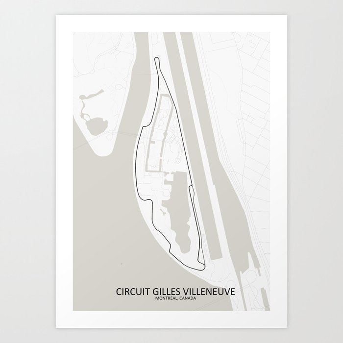 Circuit Gilles Villeneuve, Montreal, Quebec, Canada Art Print