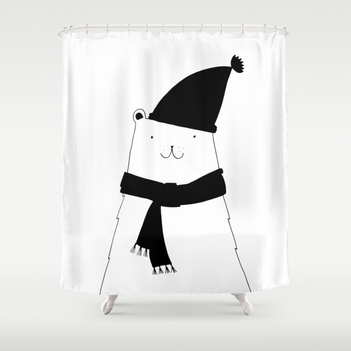 Scandinavian Style Bear Art Shower Curtain By Wallifyer Society6