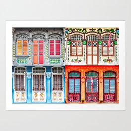 The Singapore Shophouse Art Print