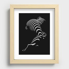 0774-AR BBW Sensual Legs Hips and Ass of a Large Woman Big Beautiful Art Nude Black and White Recessed Framed Print