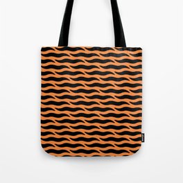 Tiger Wild Animal Print Pattern 322 Black and Orange Tote Bag