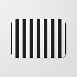 Vertical Black and White Stripes - Lowest Priced Bath Mat | Neutral, White, Stripe, Vertical, Graphicdesign, Referee, Horizontal, Quality, High, Simple 