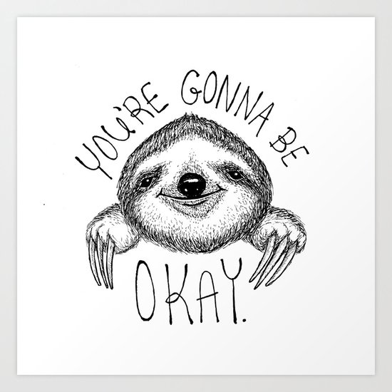 Slothspiration Art Print