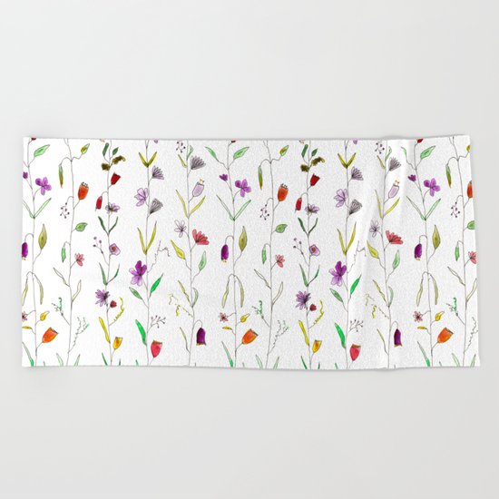 Floral pattern Beach Towel